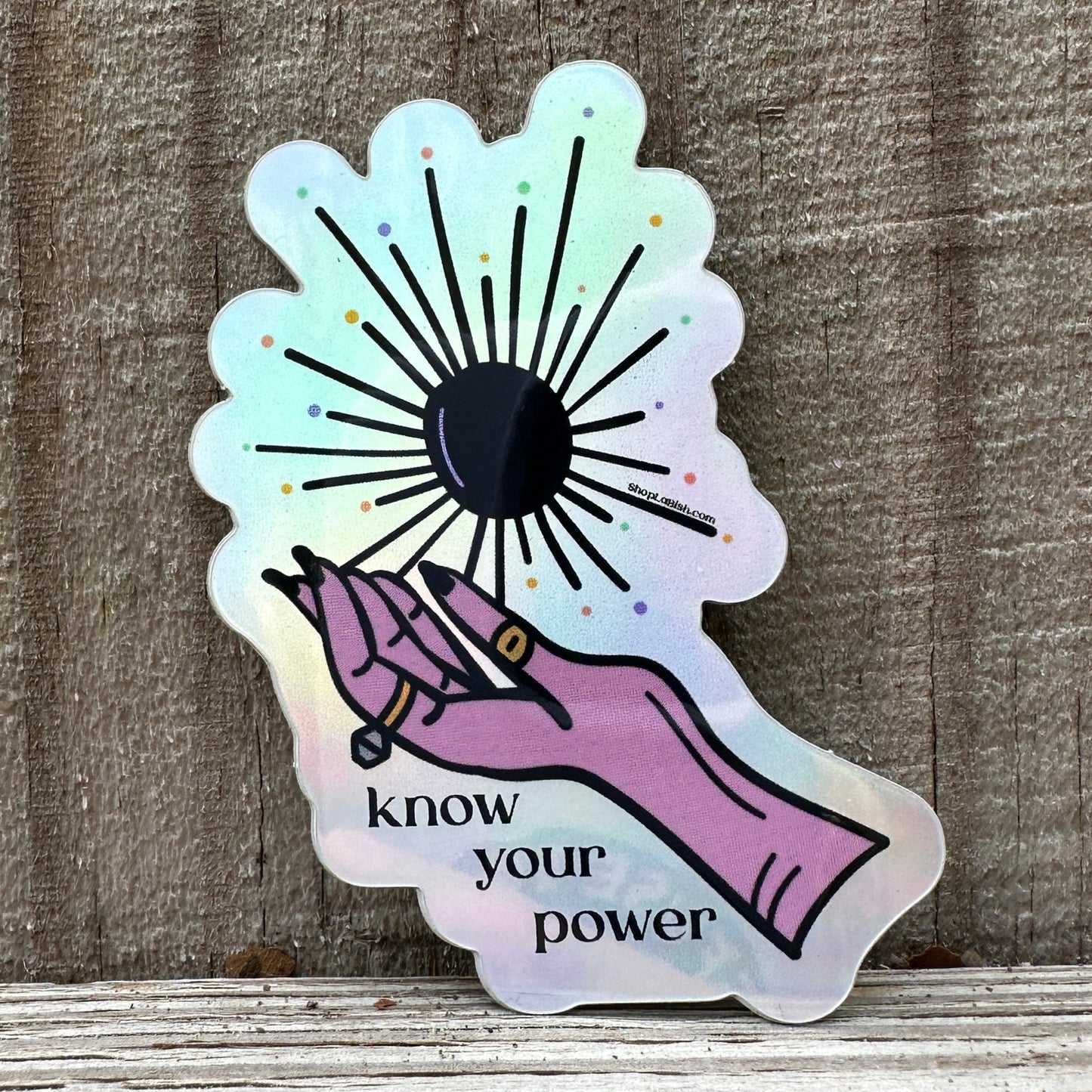 Know Your Power Holographic Sticker