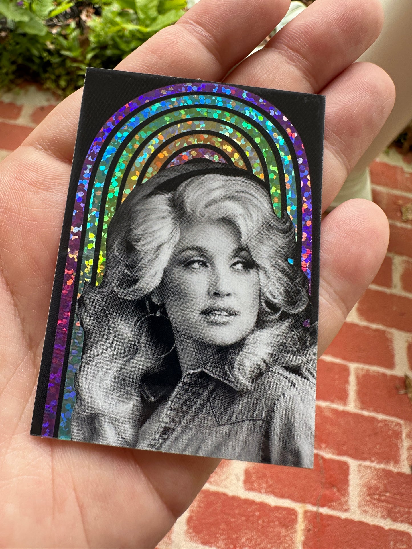 Dolly Rainbow Glitter Sticker