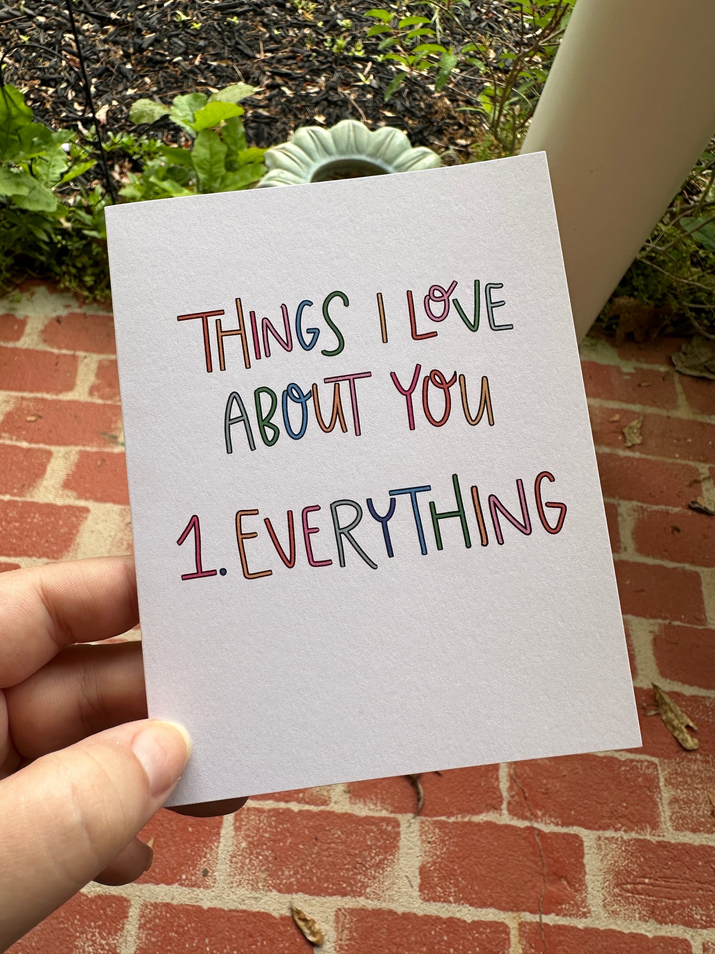 Things I Love About You Card