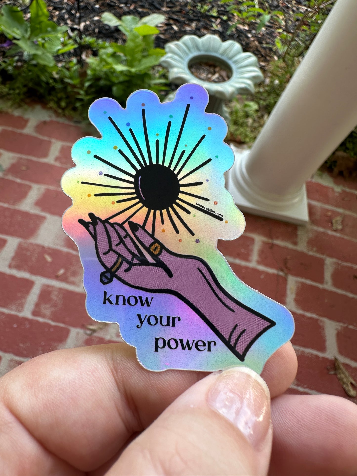 Know Your Power Holographic Sticker