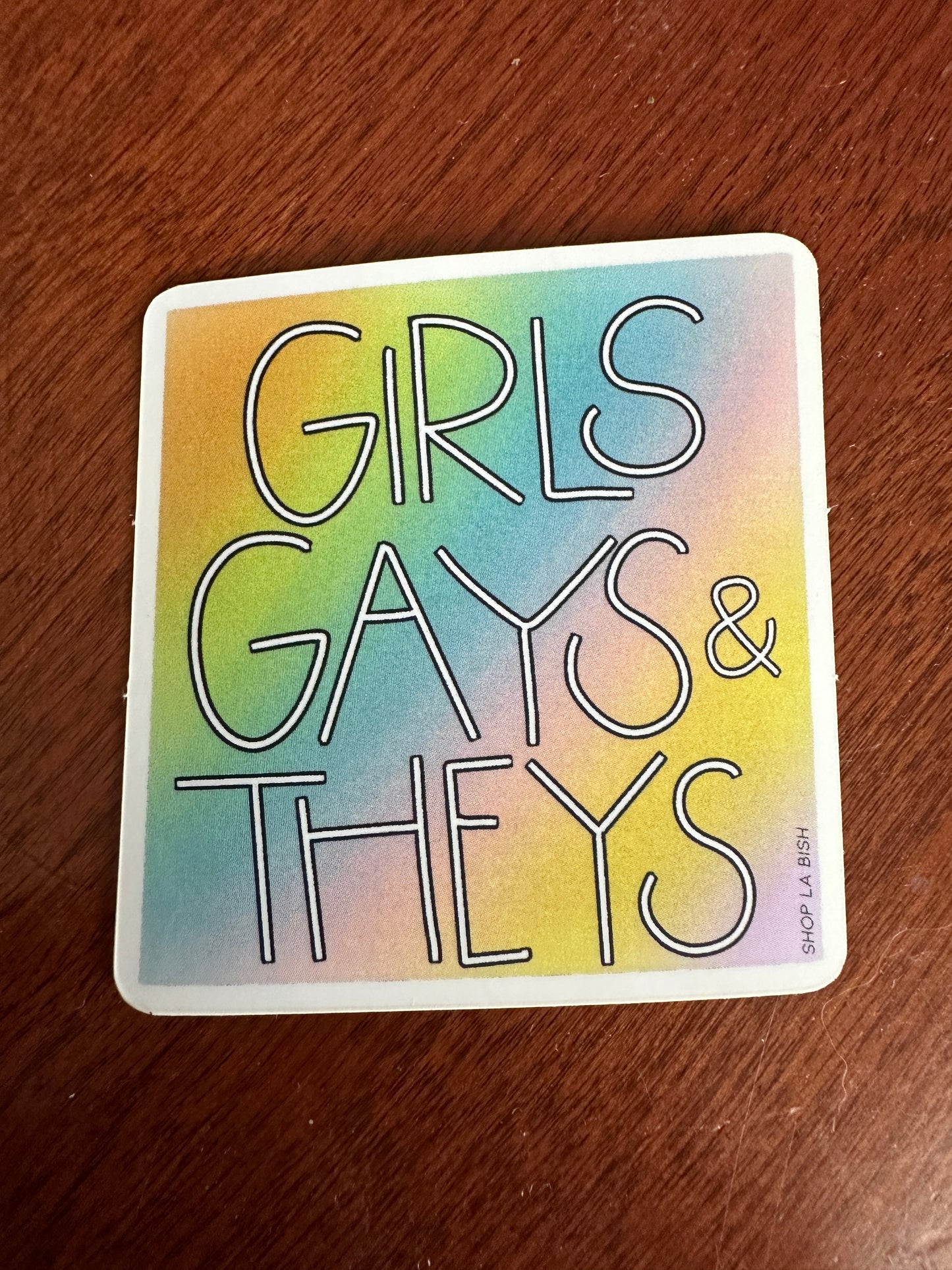 Girls Gays and Theys Matte Vinyl Sticker