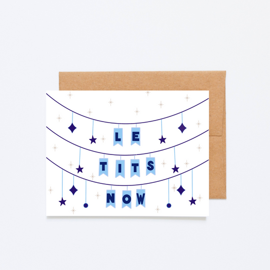 Let It Snow/Le Tits Now Banner Holiday Card